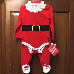 3 piece Santa layette set
